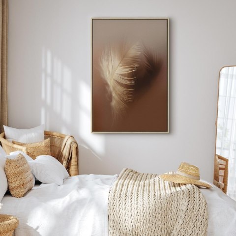 Obraz - Jesienny puch (1-częściowy) pionowy 60x90 W ramie drewnianej naturalnej