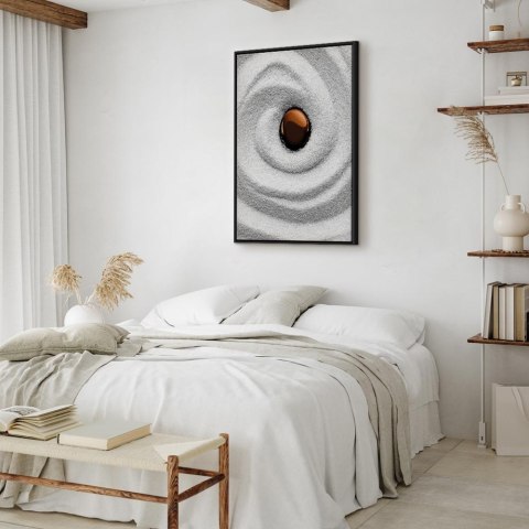 Obraz - Karesansui (1-częściowy) pionowy 60x90 W ramie drewnianej czarnej