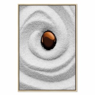 Obraz - Karesansui (1-częściowy) pionowy 60x90 W ramie drewnianej naturalnej