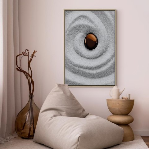 Obraz - Karesansui (1-częściowy) pionowy 60x90 W ramie drewnianej naturalnej