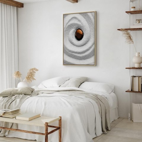 Obraz - Karesansui (1-częściowy) pionowy 60x90 W ramie drewnianej naturalnej