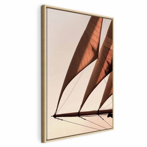 Obraz - Morski wiatr (1-częściowy) pionowy 40x60 W ramie drewnianej naturalnej