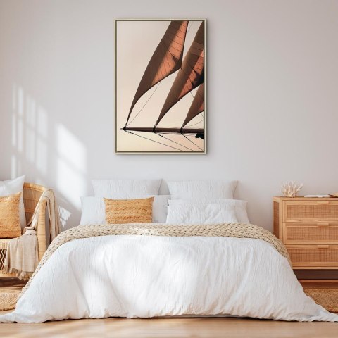 Obraz - Morski wiatr (1-częściowy) pionowy 40x60 W ramie drewnianej naturalnej