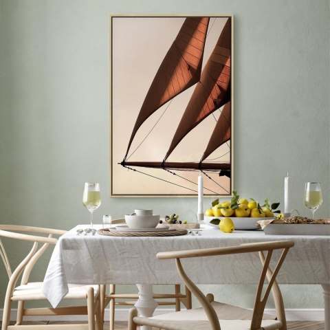 Obraz - Morski wiatr (1-częściowy) pionowy 40x60 W ramie drewnianej naturalnej