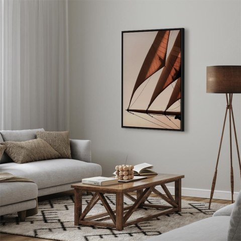 Obraz - Morski wiatr (1-częściowy) pionowy 60x90 W ramie drewnianej czarnej