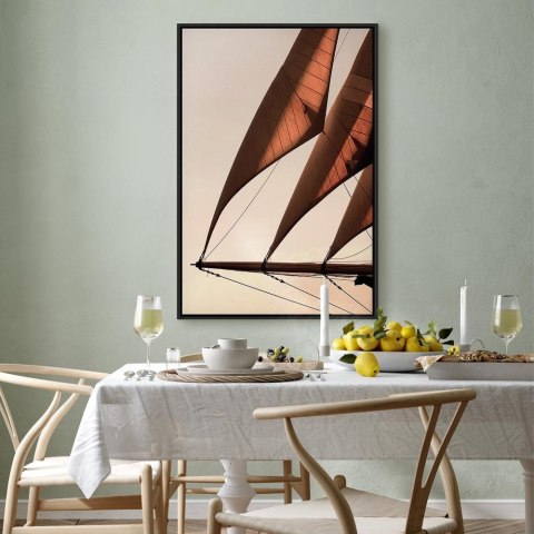 Obraz - Morski wiatr (1-częściowy) pionowy 60x90 W ramie drewnianej czarnej