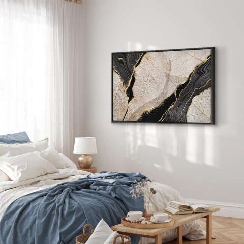 Obraz - Chwila (1-częściowy) szeroki 60x40 W ramie drewnianej czarnej