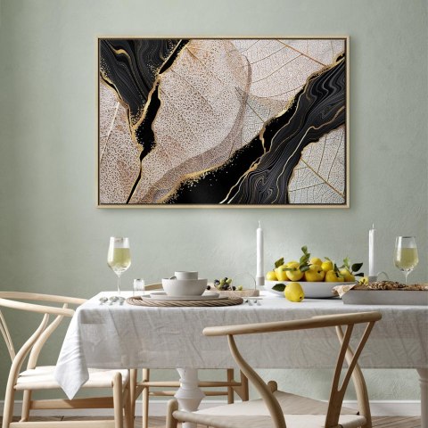 Obraz - Chwila (1-częściowy) szeroki 60x40 W ramie drewnianej naturalnej