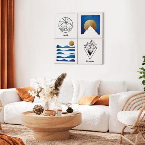 Obraz - Morze czy góry (4-częściowy) 40x40 Akustyczny