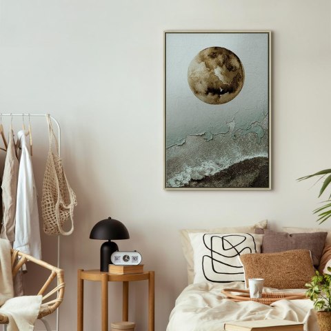 Obraz - Zielony przypływ (1-częściowy) pionowy 40x60 W ramie drewnianej naturalnej
