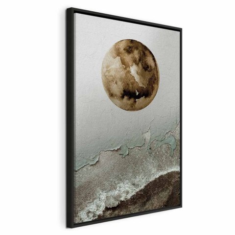 Obraz - Zielony przypływ (1-częściowy) pionowy 80x120 W ramie drewnianej czarnej