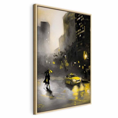 Obraz - Blask miasta (1-częściowy) pionowy 40x60 W ramie drewnianej naturalnej