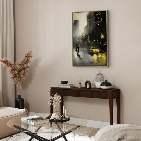 Obraz - Blask miasta (1-częściowy) pionowy 40x60 W ramie drewnianej naturalnej