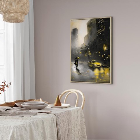 Obraz - Blask miasta (1-częściowy) pionowy 40x60 W ramie drewnianej naturalnej