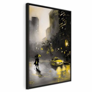 Obraz - Blask miasta (1-częściowy) pionowy 80x120 W ramie drewnianej czarnej