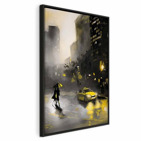 Obraz - Blask miasta (1-częściowy) pionowy 80x120 W ramie drewnianej czarnej