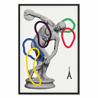 Obraz - Grafika kolaż 40x60 W ramie drewnianej czarnej