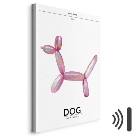 Obraz - Holo-Dog - Kolorowy pies w stylu retro 40x60 Akustyczny