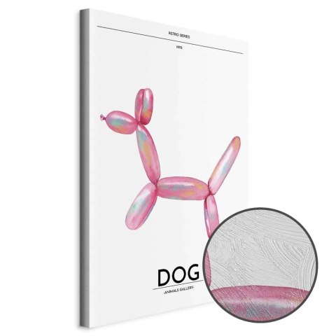 Obraz - Holo-Dog - Kolorowy pies w stylu retro 40x60 Premium Print