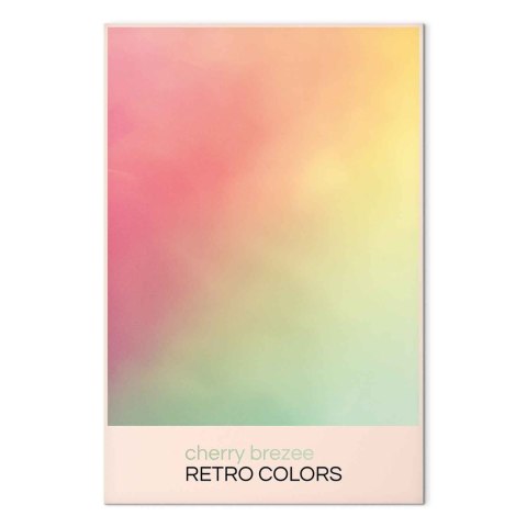 Obraz - Cherry Brezee - Pastelowy gradient w delikatnych retro kolorach 40x60 Standard