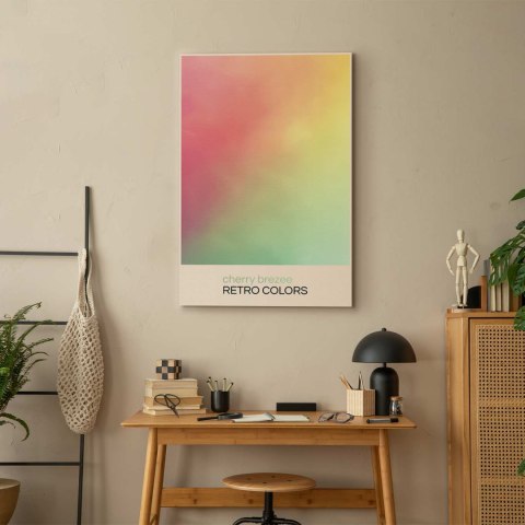 Obraz - Cherry Brezee - Pastelowy gradient w delikatnych retro kolorach 40x60 Standard