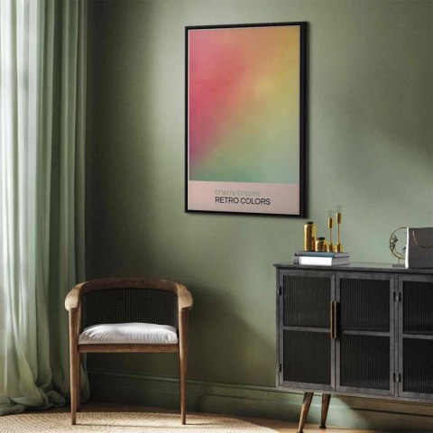 Obraz - Cherry Brezee - Pastelowy gradient w delikatnych retro kolorach 40x60 W ramie drewnianej czarnej