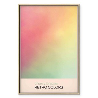 Obraz - Cherry Brezee - Pastelowy gradient w delikatnych retro kolorach 40x60 W ramie drewnianej naturalnej