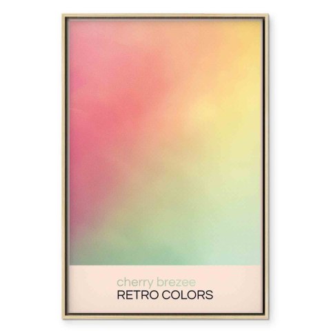 Obraz - Cherry Brezee - Pastelowy gradient w delikatnych retro kolorach 40x60 W ramie drewnianej naturalnej