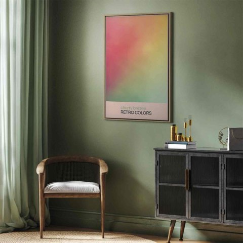 Obraz - Cherry Brezee - Pastelowy gradient w delikatnych retro kolorach 40x60 W ramie drewnianej naturalnej