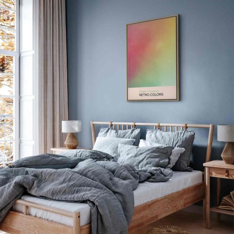 Obraz - Cherry Brezee - Pastelowy gradient w delikatnych retro kolorach 40x60 W ramie drewnianej naturalnej