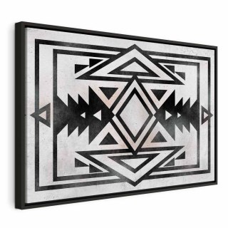 Obraz - Etniczny wzór (1-częściowy) szeroki 120x80 W ramie drewnianej czarnej
