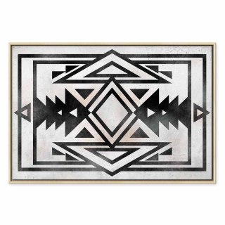 Obraz - Etniczny wzór (1-częściowy) szeroki 120x80 W ramie drewnianej naturalnej