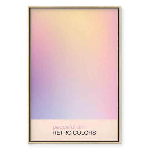 Obraz - Peaceful Drift - Delikatne pastelowe odcienie tworzące harmonijną całość 40x60 W ramie drewnianej naturalnej