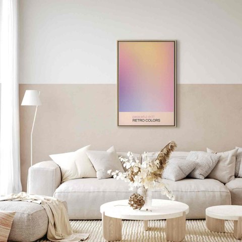 Obraz - Peaceful Drift - Delikatne pastelowe odcienie tworzące harmonijną całość 40x60 W ramie drewnianej naturalnej