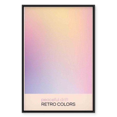 Obraz - Peaceful Drift - Delikatne pastelowe odcienie tworzące harmonijną całość 60x90 W ramie drewnianej czarnej