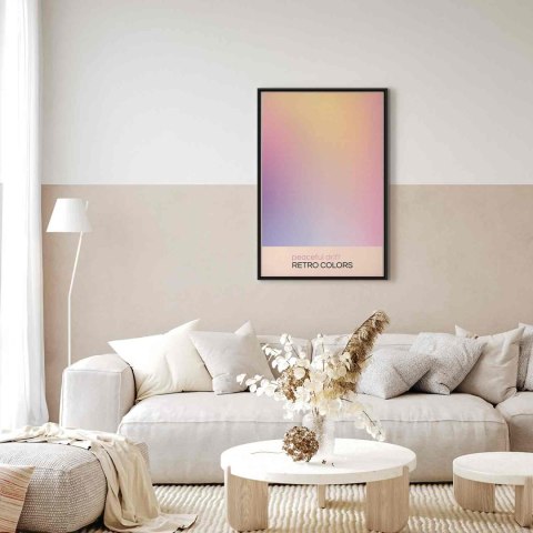 Obraz - Peaceful Drift - Delikatne pastelowe odcienie tworzące harmonijną całość 60x90 W ramie drewnianej czarnej
