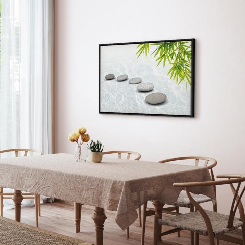 Obraz - Kamienny spokój (1-częściowy) szeroki 90x60 W ramie drewnianej czarnej
