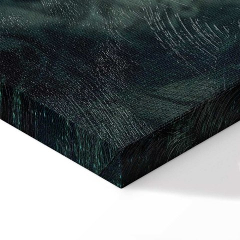Obraz - Wzór orientalny dywanowy: szmaragdowe ornamenty i przetarte wzory 120x80 Premium Print