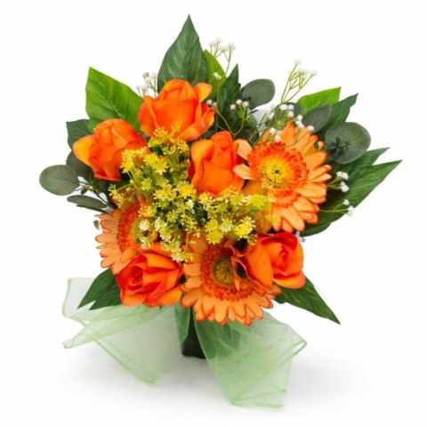 Bukiet flakon stroik na cmentarz kompozycja kwiatowa na pomnik