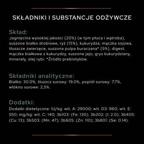 Purina Pro Plan Medium Puppy Sensitive Optidigest Jagnięcina I Ryż 12kg