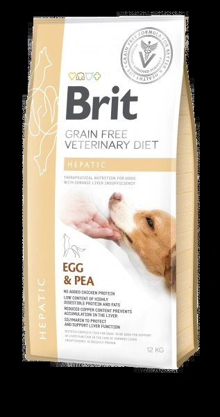 Brit Grain Free Veterinary Diet Dog Hepatic Jajko Z Groszkiem 2kg