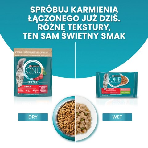 Purina One Cat Sterilcat Karma Z Wołowiną Dla Kota 800g
