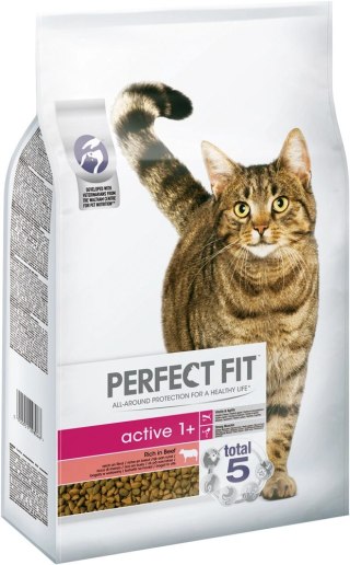 Perfect Fit™ - sucha karma pełnoporcjowa dla dorosłych kotów, bogata w wołowinę 7kg