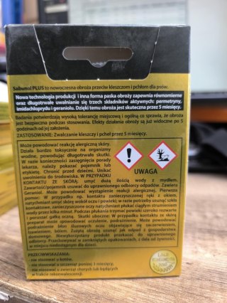 Laboratorium DermaPharm Sabunol Plus Obroża Przeciw Pchłom I Kleszczom Dla Psa 75cm