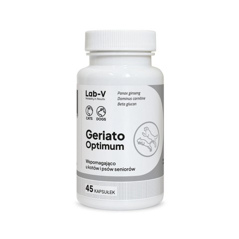 Lab-v Geriato Optimum Wspomaganie Zdrowia Seniorów Dla Psów I Kotów 45 Kapsułek