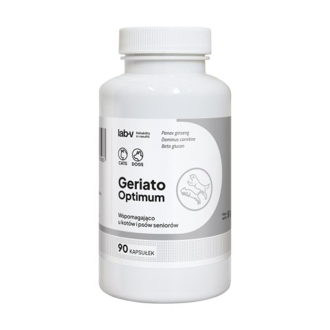 Lab-v Geriato Optimum Wspomaganie Zdrowia Seniorów Dla Psów I Kotów 90 Kapsułek