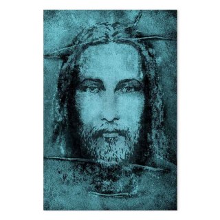 Obraz - Całun Turyński w turkusie (1-częściowy) pionowy 20x30 Premium Print