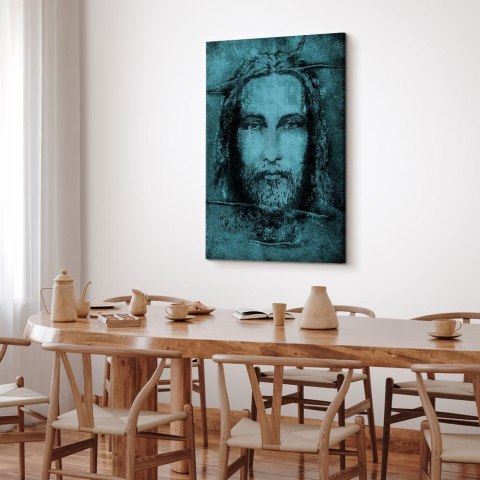 Obraz - Całun Turyński w turkusie (1-częściowy) pionowy 20x30 Premium Print