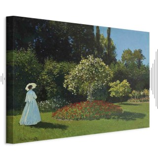 Obraz - Claude Monet - Kobieta w ogrodzie 120x80 Akustyczny