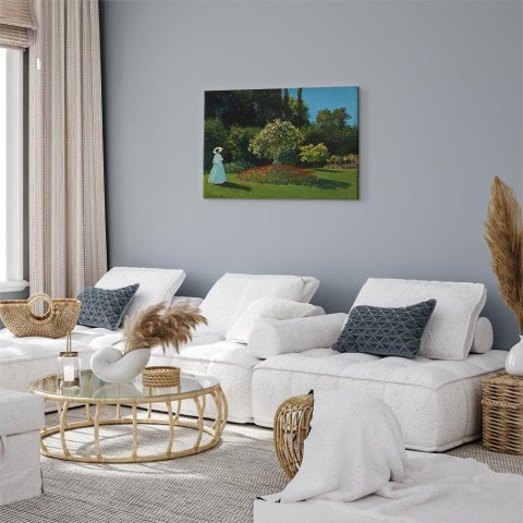 Obraz - Claude Monet - Kobieta w ogrodzie 120x80 Akustyczny